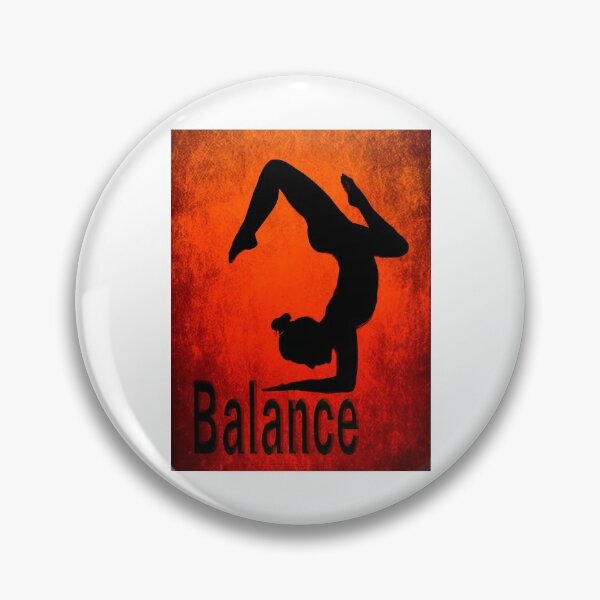Item preview, Yoga Poses -  Red and Orange Background Balance designed and sold by SadSacDesigns.