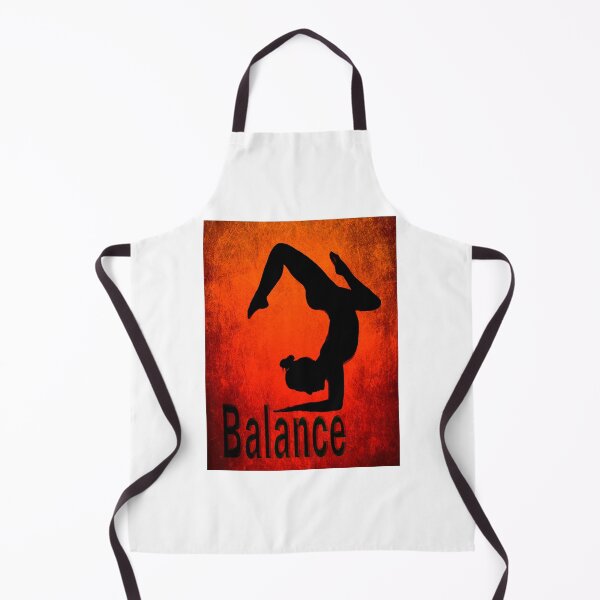 Item preview, Yoga Poses - Red and Orange Background Balance designed and sold by SadSacDesigns.