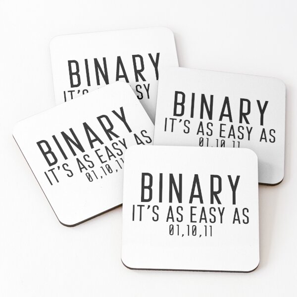 Item preview, Binary It's As Easy As 01 10 11 - Funny Programming Quotes designed and sold by ferdaousseshop.