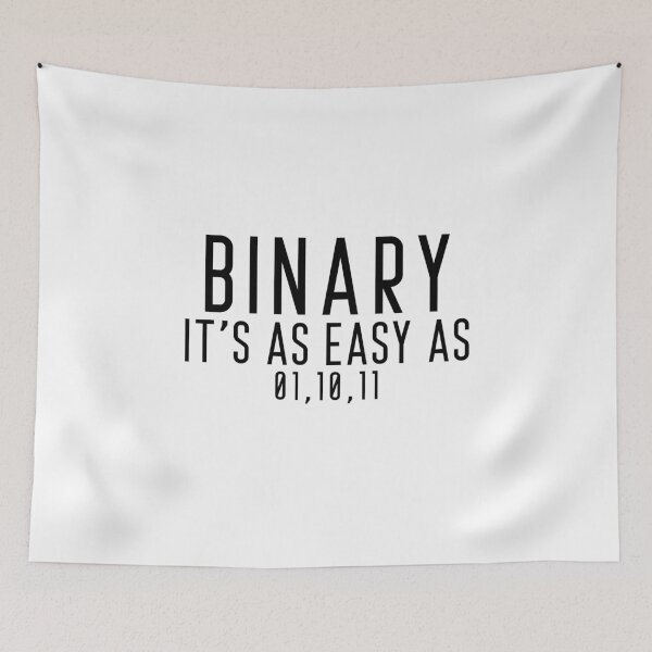 Item preview, Binary It's As Easy As 01 10 11 - Funny Programming Quotes designed and sold by ferdaousseshop.