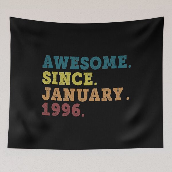 Item preview, Awesome Since January 1996 Retro Vintage 26th Birthday Gift designed and sold by designbychow.