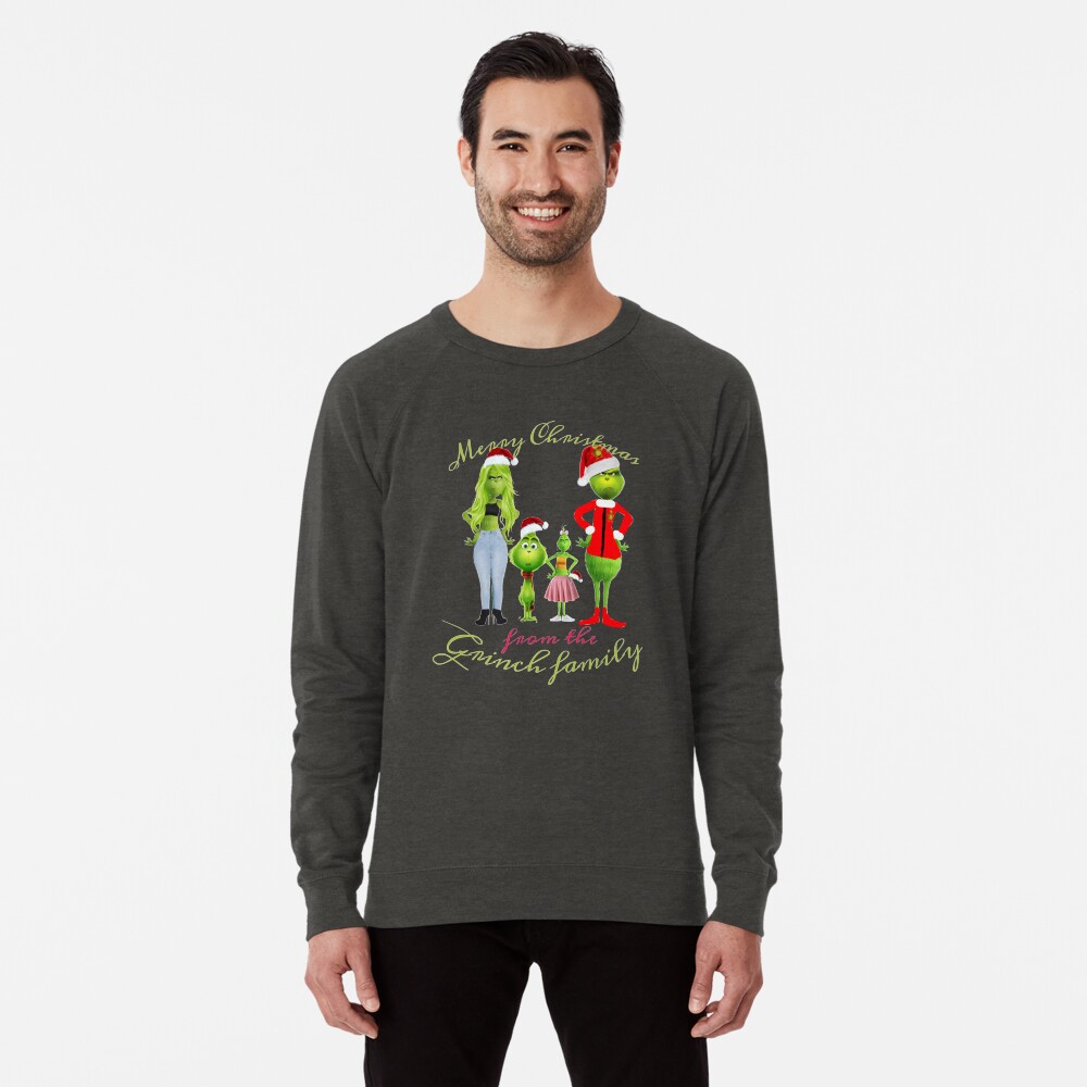 Cute Merry Christmas from the Grinch Family Tee Couple Matching