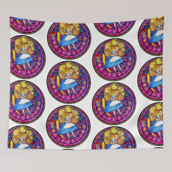 Item preview, Alice stained glass window illustration - Graphic gift idea designed and sold by DGCollab.