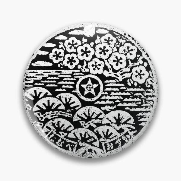 Item preview, Cherry blossom at lake on manhole in Japan - White designed and sold by mattraski.