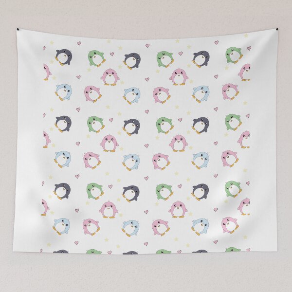 Item preview, Cute Penguin Kawaii Pattern designed and sold by istoriadesign.