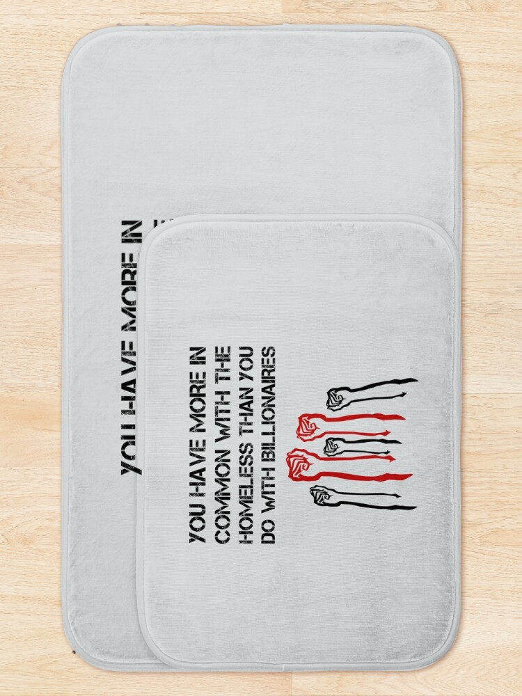 Alternate view of Communist Socialist Left Class Solidarity Anti Billionaire Bath Mat