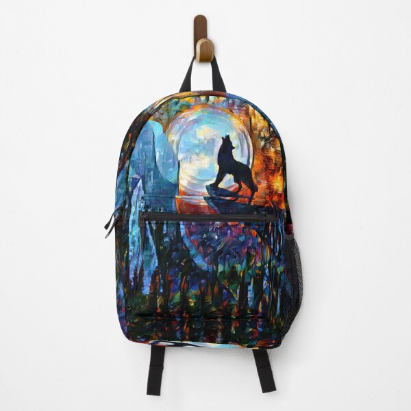 Item preview, AI Generated Style Transfer Art, Wolf Howling at Icy Moon designed and sold by ACC .