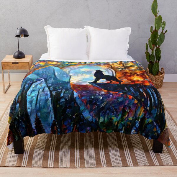 Item preview, AI Generated Style Transfer Art, Wolf Howling at Icy Moon designed and sold by ACC .