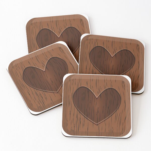 Item preview, Romantic Valentine heart on wood grain texture designed and sold by CutieBlue.