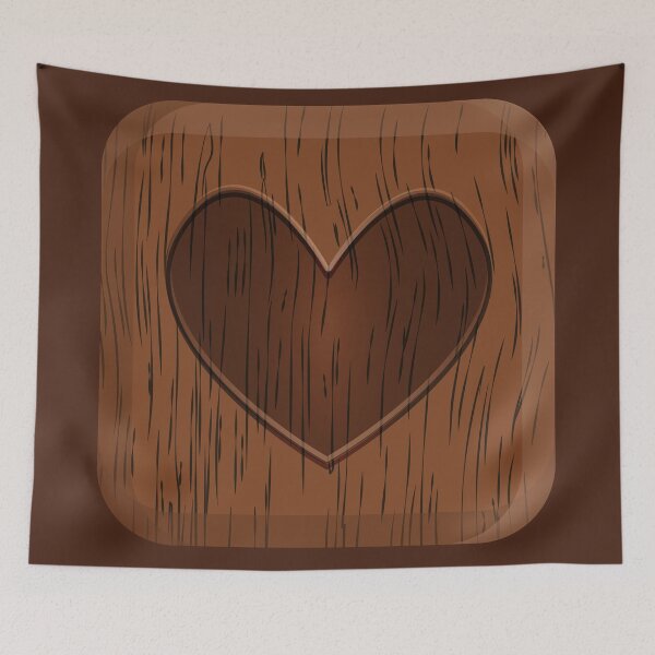 Item preview, Romantic Valentine heart on wood grain texture designed and sold by CutieBlue.