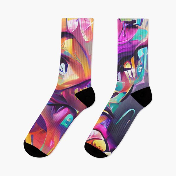 Item preview, Anime Eyes with Half Face Graffiti Painting designed and sold by JoyforU.