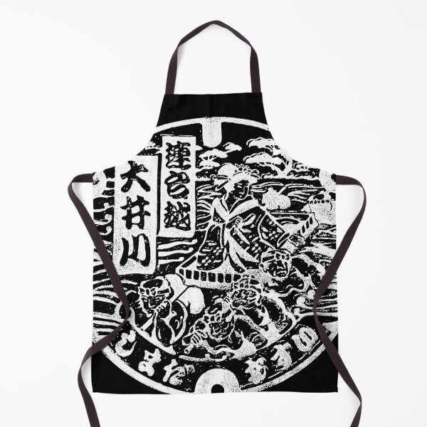 Item preview, Geisha on raft crossing river in Japan on manhole - White designed and sold by mattraski.