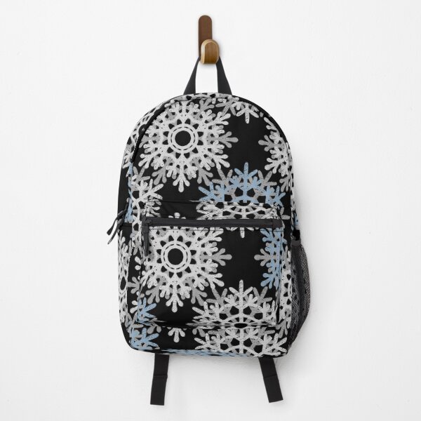 Item preview, WINTER MOOD, VINTAGE WHITE SNOWFLAKE WINTER PATTERN WITH BLUE AND SILVER designed and sold by Mercurial Merkaba.