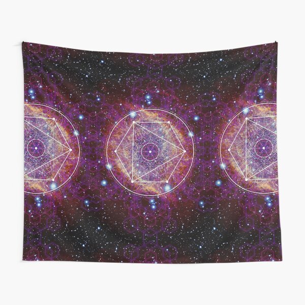 Sacred Geometry Nebula Tapestry