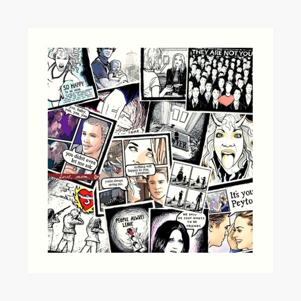 peyton's artwork collage Art Print