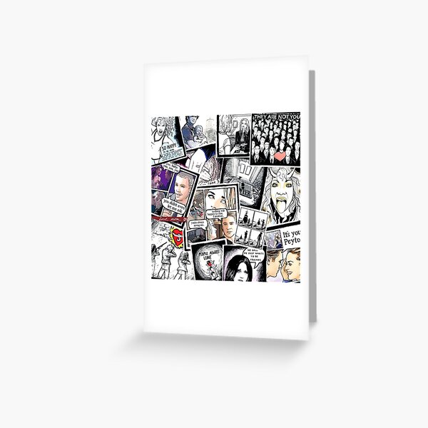 peyton's artwork collage Greeting Card
