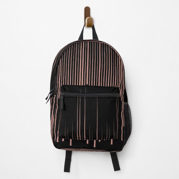 Item preview, Black and Pink Frequency Stripe Line Pattern Pairs DE 2022 Trending Color Rose de Mai DET432 designed and sold by ColorOfTheYears.