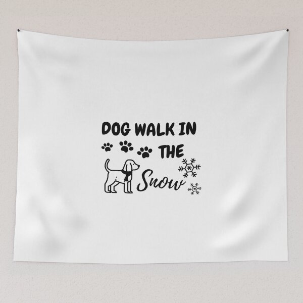 Item preview, Dog Walk In The Snow, dog lover, love dog designed and sold by Rita Style.