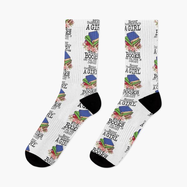 Item preview, Never Underestimate A Girl Who Loves Books And Was Born In January ,Funny Quote For intellectual girls  designed and sold by pedrored369.