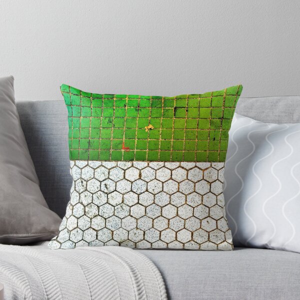 Item preview, Vintage (and dirty) Green & White Tile designed and sold by thedesignvine.