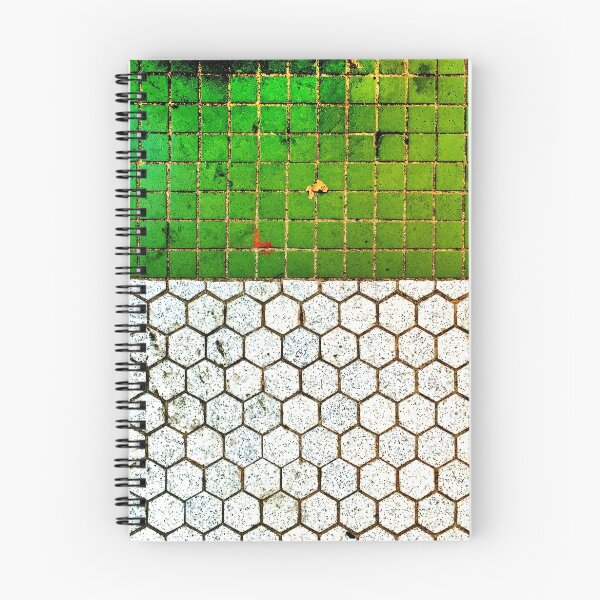 Item preview, Vintage (and dirty) Green & White Tile designed and sold by thedesignvine.
