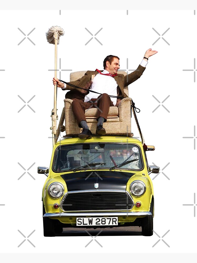 "Mr. Bean, lustiger Mr Bean, der sein Auto vom Dach fährt" Poster von Stefanbalaz Redbubble
