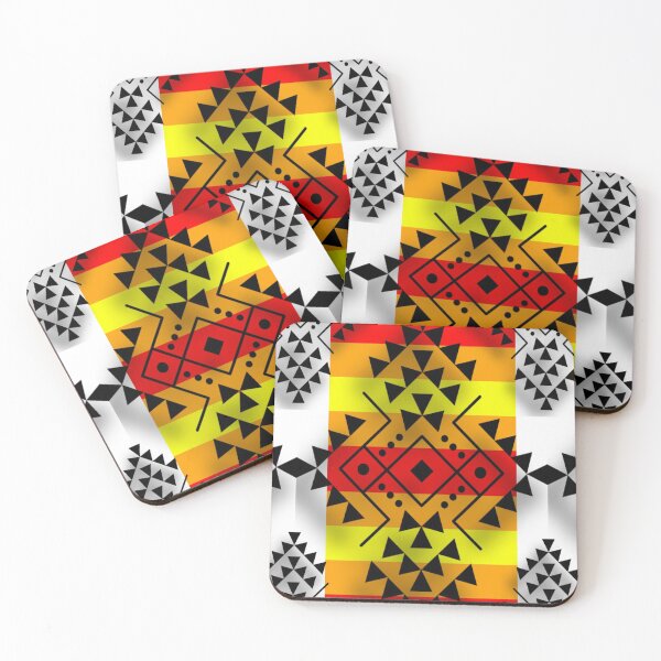 Item preview, Black / White Fire Geometric Native Print designed and sold by JMWCD.