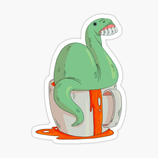 A cup of Nessie Sticker