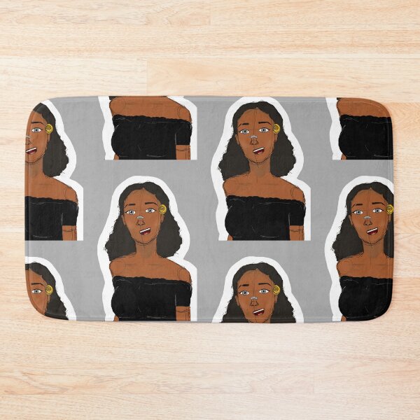 Item preview, Grey theme smile girl designed and sold by YellowtshirtArt.