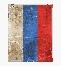 Vintage Aged and Scratched Russian Flag iPad Case/Skin