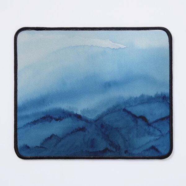 Item preview, Misty Mountain Scene in Blue designed and sold by lisavonbiela.