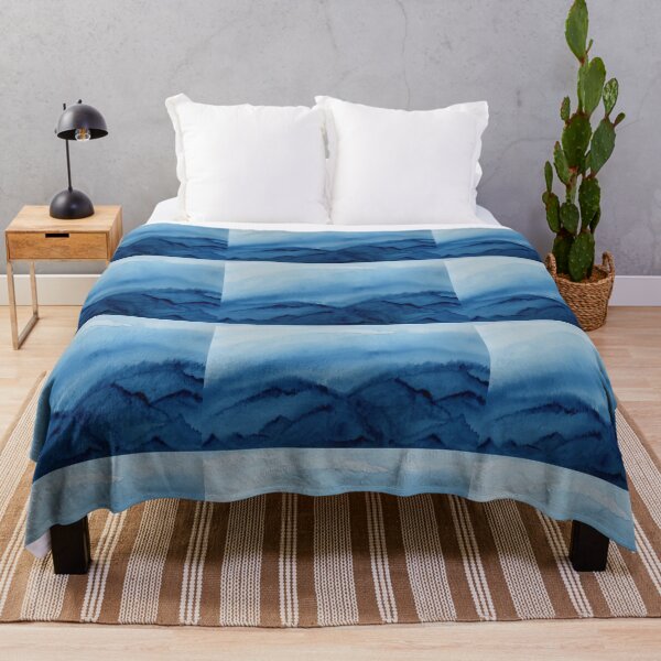 Item preview, Misty Mountain Scene in Blue designed and sold by lisavonbiela.