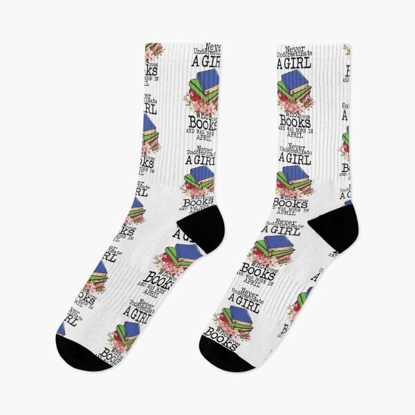 Item preview, Never Underestimate A Girl Who Loves Books And Was Born In April ,Funny Quote For intellectual girls  designed and sold by pedrored369.