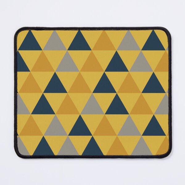 Item preview, Triangular: Dark Mustard Yellow, Light Mustard Yellow, Navy Blue, and Grey Minimalist Geometric Pattern designed and sold by kierkegaard.