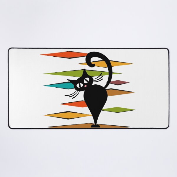Item preview, Mid Century black cat design designed and sold by BattaAnastasia.