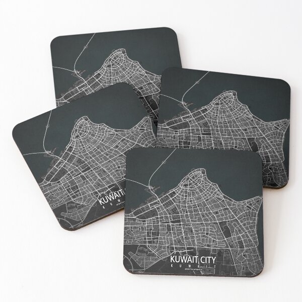 Item preview, Kuwait City Map - Dark designed and sold by deMAP.