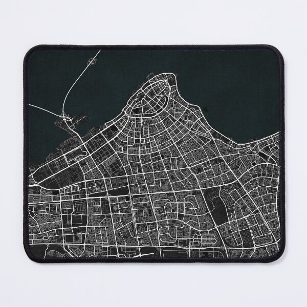 Item preview, Kuwait City Map - Dark designed and sold by deMAP.