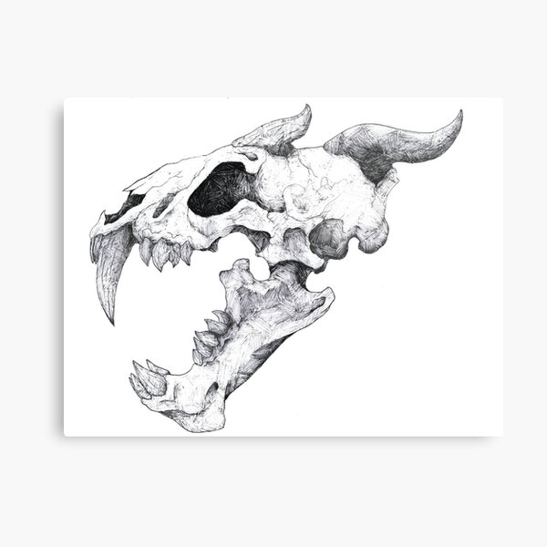 Dragon Skull Metal Print