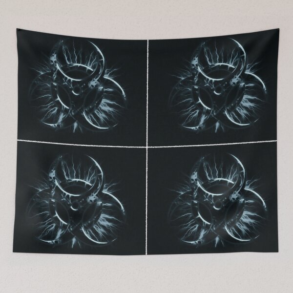 Item preview, Biohazard warning, bio waste sign, symbol, light blue designed and sold by cool-shirts.