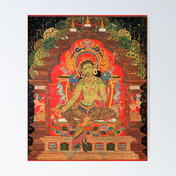 Item preview, Mandala 91 Tara Green Protecting Eight Fears designed and sold by GuyBlank.