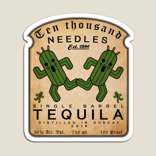 Vista previa del artículo con la obra «Diez mil agujas Tequila», diseñado y vendido por Bitpix3l.