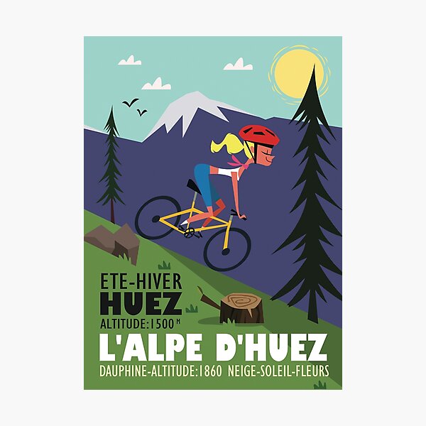 Item preview, Alpe D'Huez cycling poster designed and sold by GAGodel.