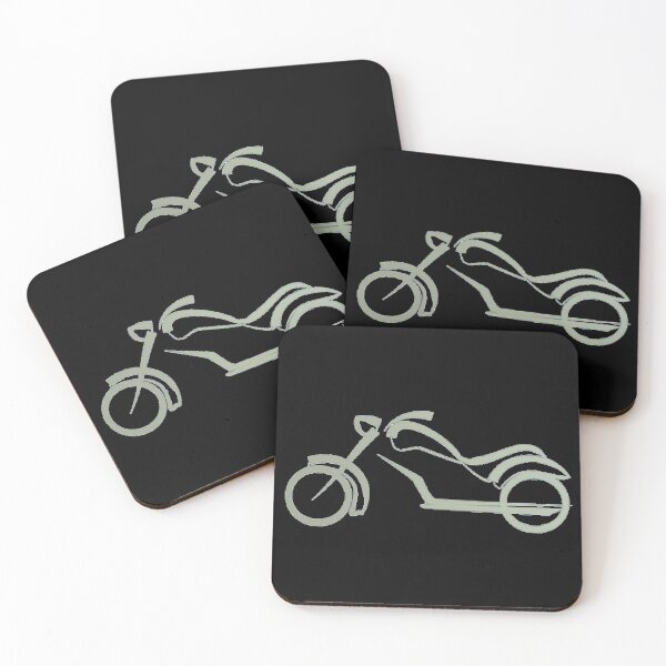 Item preview, CLASSIC SILVER MOTORCYCLE SILHOUETTE OUTLINE designed and sold by MrCreativeArts.