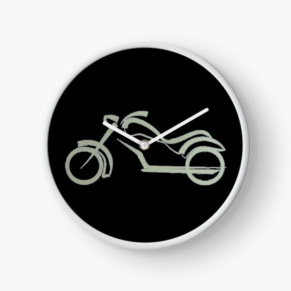 Item preview, CLASSIC SILVER MOTORCYCLE SILHOUETTE OUTLINE designed and sold by MrCreativeArts.