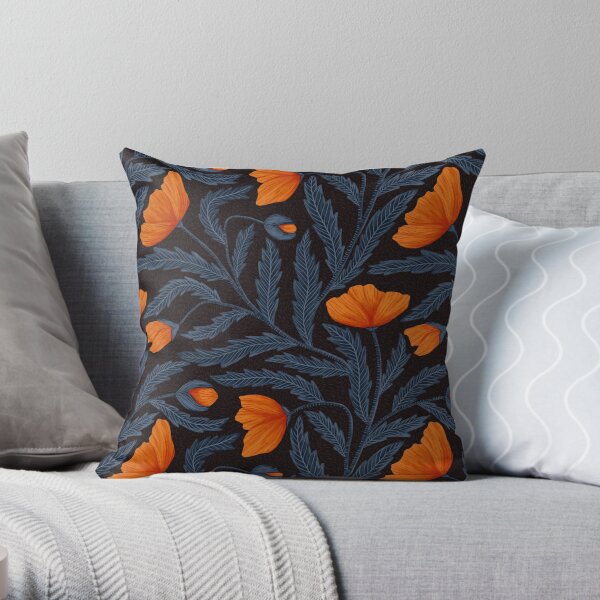 Small orange clearance throw pillows