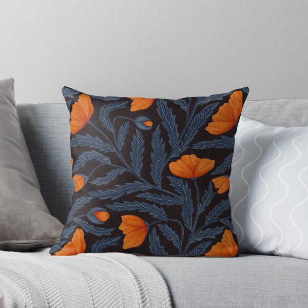 Artikel-Vorschau von Mohnblume Blau und Orange, designt und verkauft von DenesAnnaDesign.