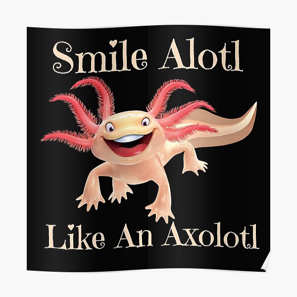 Smile Alotl Like An Axolotl Poster For Sale By Merimelao Redbubble