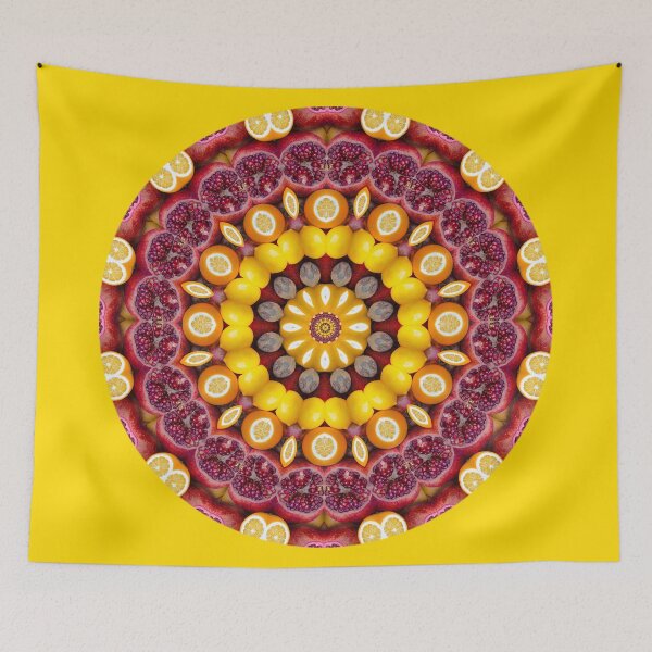 Item preview, Pomagranate & Lemon Mandala designed and sold by tereanahata.