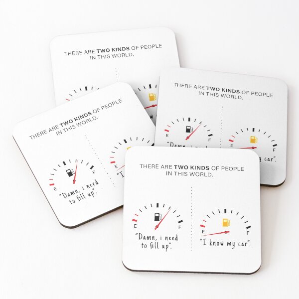 Item preview, gas light, low fuel, my car design, two kinds of people, designed and sold by Dougbevisualprints.