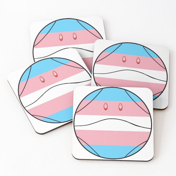 Item preview, Trans Pride Flag Gundam Inspired Haro designed and sold by Artbartcart.